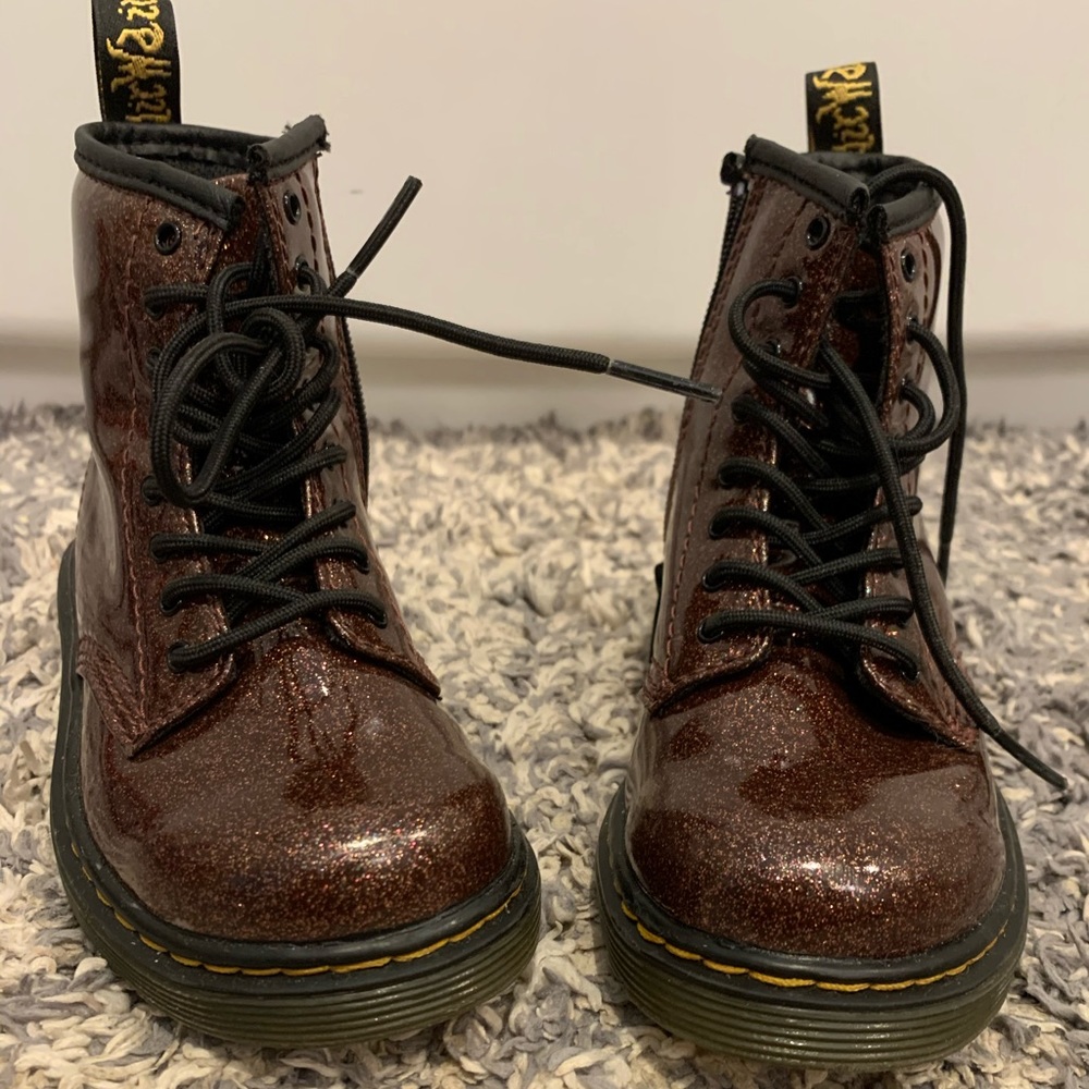 Dr martens brown glitter boots
